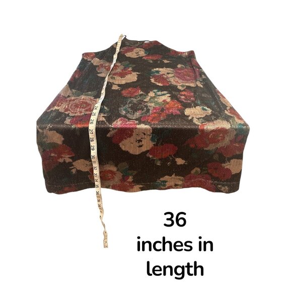 Floral Sequin Halter Dress Black Rose Print Sleeveless Party Dress Size M - Picture 7 of 7